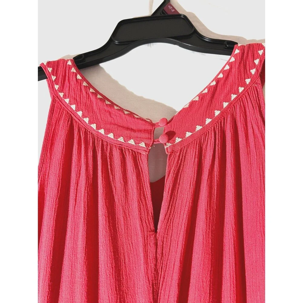 CUPIO Coral Boho Sleeveless Maxi Dress SIZE 10 - Picture 4 of 7
